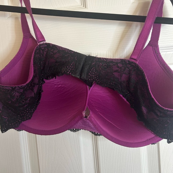 Elegant Purple Lace Trim Bra - Picture 5 of 10